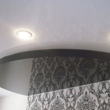 Plafonds tendus dans la chambre: 60 options modernes, une photo à l'intérieur-18