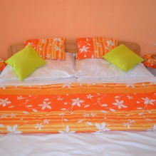 Conception de la chambre dans les tons orange: caractéristiques de conception, combinaisons, photo-16