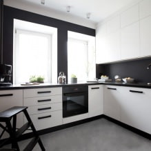 Interior en blanc i negre: característiques de disseny, 60 fotos-5