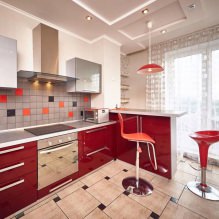 Design af et køkken med en bardisk: 60 moderne fotos i det indre -4