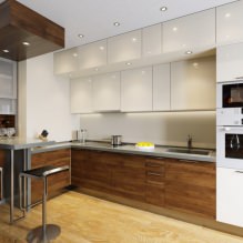 Reka bentuk dapur dengan kaunter bar: 60 gambar moden di pedalaman -11