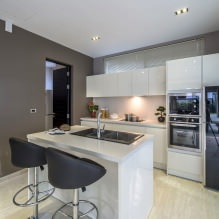 Design av et kjøkken med bar: 60 moderne bilder i interiøret -13