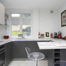 Design de uma cozinha com balcão de bar: 60 fotos modernas no interior -9