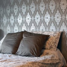 Disseny d’un dormitori amb paper pintat gris: 70 millors fotos a l’interior-8