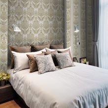 Design av et soverom med grått tapet: 70 beste bilder i interiøret-7