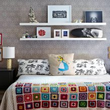 Design av et soverom med grått tapet: 70 beste bilder i interiøret-1