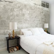 Gri duvar kağıdına sahip bir yatak odası tasarımı: iç mekanda en iyi 70 fotoğraf-0