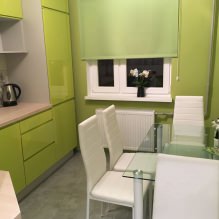 Design de cuisine avec papier peint vert: 55 photos modernes à l'intérieur-15
