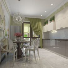 Design de cuisine avec papier peint vert: 55 photos modernes à l'intérieur-3