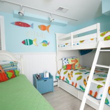 Das Innere eines kleinen Kindergartens: Auswahl von Farbe, Stil, Dekoration und Möbeln (70 Fotos) -0