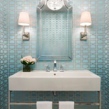 Fond d'écran pour la salle de bain: avantages et inconvénients, types, design, 70 photos à l'intérieur-5