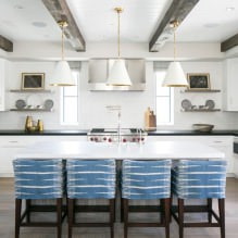 Conception d'une cuisine blanche avec un comptoir noir: 80 meilleures idées, photos à l'intérieur-12