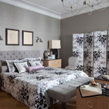 Papel tapiz gris: combinaciones, diseño, selección de muebles y cortinas, 101 fotos en el interior-32