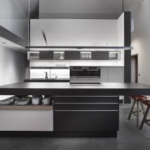 Suite noire à l'intérieur de la cuisine: design, choix de papier peint, 90 photos-28
