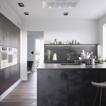 Suite noire à l'intérieur de la cuisine: design, choix de papier peint, 90 photos-29