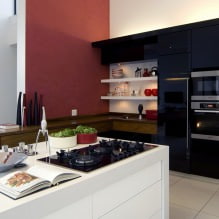 Suite noire à l'intérieur de la cuisine: design, choix de papier peint, 90 photos-18