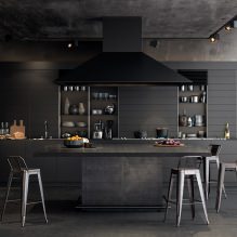 Suite noire à l'intérieur de la cuisine: design, choix de papier peint, 90 photos-10