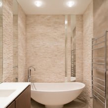 Plafond tendu dans la salle de bain: avantages et inconvénients, types, 55 photos à l'intérieur-12