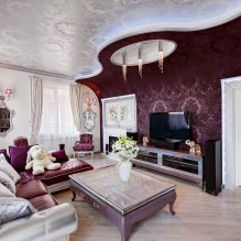 Interior dalam warna ungu: gabungan, ulasan bilik, 70 foto-8