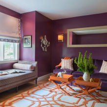 Interior dalam nada ungu: kombinasi, ulasan bilik, 70 foto-16
