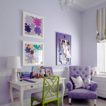 Interiorul în tonuri de violet: combinații, o trecere în revistă a camerelor, 70 de fotografii-17