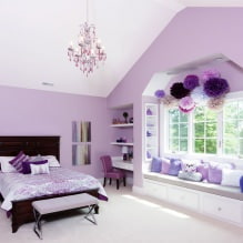 Belső szín lila tónusokban: kombinációk, a szobák áttekintése, 70 fotó-3