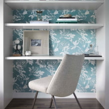 Design com papel de parede azul: prós e contras, combinação, seleção de cortinas, 80+ foto-8