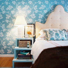 Design avec papier peint bleu: avantages et inconvénients, combinaison, sélection de rideaux, 80+ photo-13