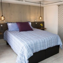 Изберете най-добрия интериорен дизайн на спалнята в малка стая (65 снимки) -13