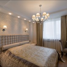 Küçük bir odada en iyi yatak odası iç tasarımını seçin (65 fotoğraf) -14