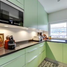 Green kitchen: features of choice, combination, 60 photos-25