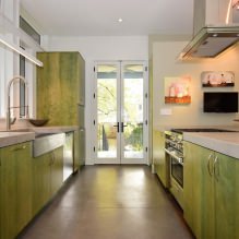 Žalioji virtuvė: pasirinktos savybės, derinys, 60 nuotraukų-6