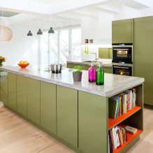 Green kitchen: features of choice, combination, 60 photos-9