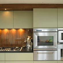 Grønt kjøkken: funksjoner som du velger, kombinasjon, 60 bilder-2
