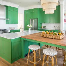 Cozinha verde: características de escolha, combinação, 60 fotos-19