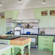 Πράσινη κουζίνα: χαρακτηριστικά επιλογής, συνδυασμός, 60 φωτογραφίες-14