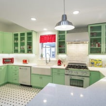 Cozinha verde: características de escolha, combinação, 60 fotos-29