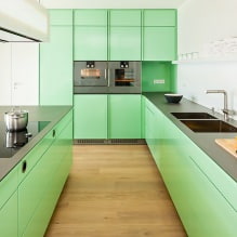 Yeşil mutfak: seçim özellikleri, kombinasyon, 60 fotoğraf-13