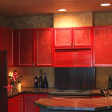 The interior of the kitchen with a dark countertop: features, materials, combinations, 75 photo-3