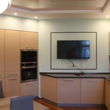 L'interno della cucina con un piano di lavoro scuro: caratteristiche, materiali, combinazioni, 75 foto-1