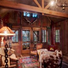 Rideaux dans une maison en bois: caractéristiques de conception, types, 80 photos-8