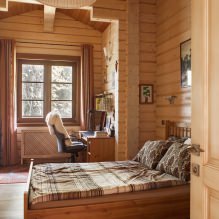 Záclony v dřevěném domě: designové prvky, typy, 80 fotografií-2