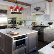 Сиви кухињски сет: дизајн, избор форме, материјала, стила (65 фотографија) -12