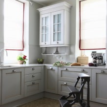 Сиви кухињски сет: дизајн, избор форме, материјала, стила (65 фотографија) -29