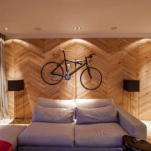 Interiör med laminat på väggen: moderna idéer för dekoration, 80 foton-21