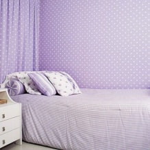 Wallpaper lilac di pedalaman: jenis, reka bentuk, pilihan gaya dan langsir, gabungan, 55 foto-8