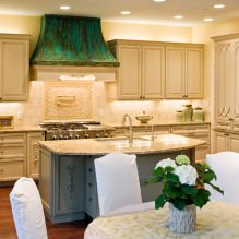 Beige suite in the interior of the kitchen: design, style, combination (60 photos) -12