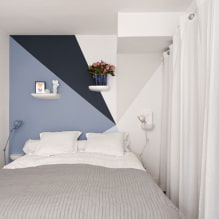 Warna-warna cerah di bahagian dalam bilik tidur: ciri-ciri reka bentuk bilik, 55 foto-6