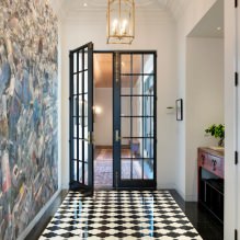 Pintu gelap di pedalaman: gabungan dengan warna lantai, dinding, perabot (60 foto) -7