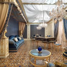 Baroko stilius buto interjere: dizaino ypatybės, apdaila, baldai ir dekoras-13